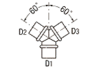 WE60°管 WE60°-D1×D2×D3