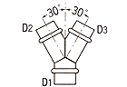 WE30°管 WE30°-D1×D2×D3